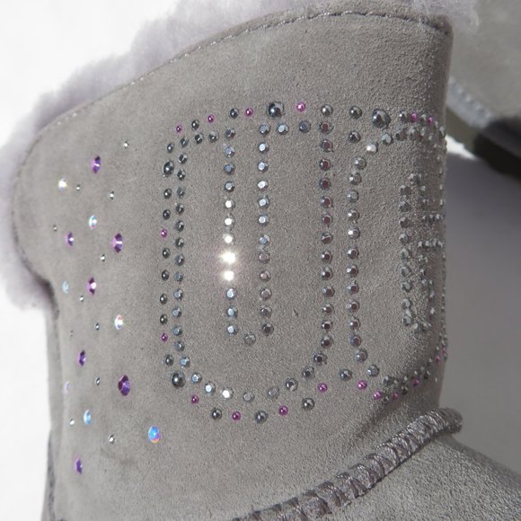 UGG Australia Boots Classic Ugg Gem Mini Womens 8 Gray SAMT NIB NEW - Picture 14 of 14
